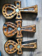 3 Egyptische Ankh Kruizen - Handgemaakt, Antiek en Kunst, Ophalen of Verzenden