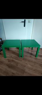 * 2 groene IKEA Lack tafeltjes *, Huis en Inrichting, Ophalen, Minder dan 45 cm, Minder dan 55 cm, Gebruikt