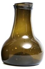 Antieke groen glazen Hollandse zaadfles - 18e eeuw, Antiek en Kunst, Ophalen of Verzenden