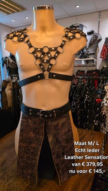 Nieuwe complete set!! Echt leder. Kinky Partykleding  beschikbaar voor biedingen