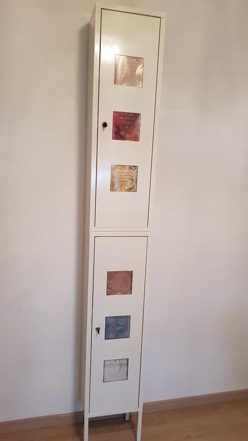 Opbergkast, wit metaal, vintage collectie Ikea, Huis en Inrichting, Kasten | Kledingkasten, Zo goed als nieuw, 150 tot 200 cm