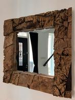 Spiegel van teakhout 80x80, Minder dan 100 cm, 75 tot 100 cm, Zo goed als nieuw, Ophalen