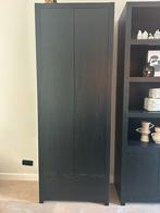 Zwarte gesloten boekenkast 80 cm, Ophalen, 200 cm of meer, 50 tot 100 cm, Zo goed als nieuw