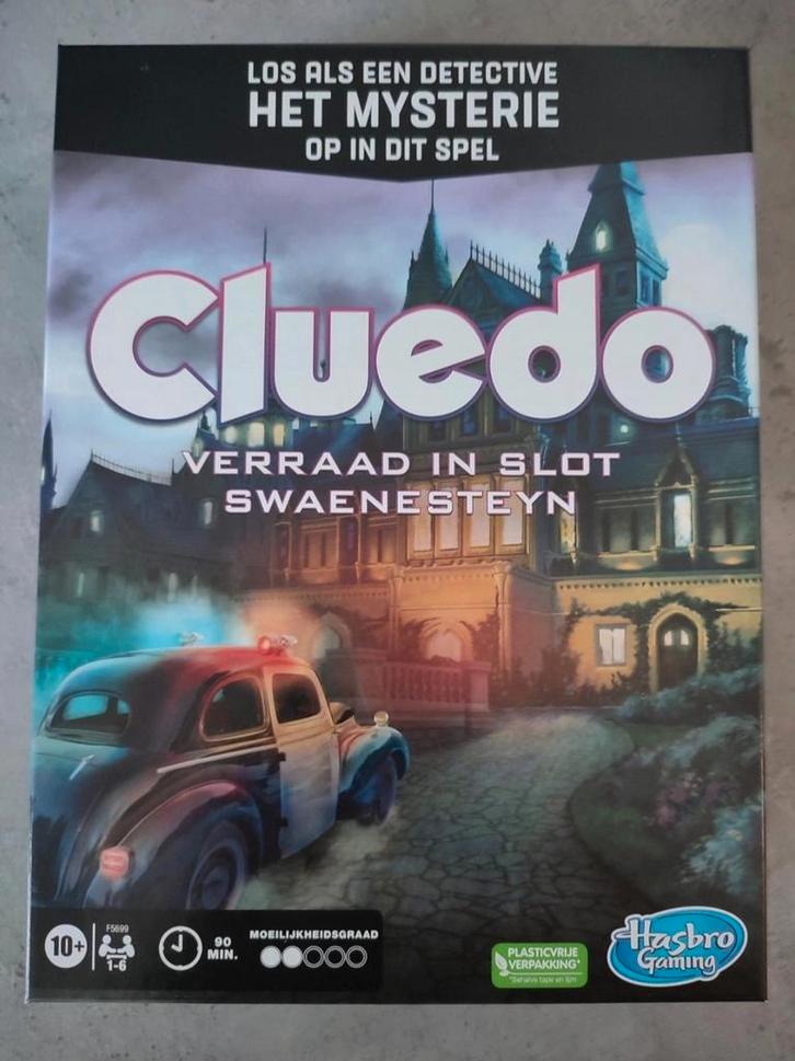 Cluedo Verraad in Slot Swaenesteyn - Bordspel, Hobby en Vrije tijd, Gezelschapsspellen | Bordspellen, Zo goed als nieuw, Een of twee spelers