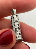 Z868 Prachtige zilveren hanger mezuzah koker, Ophalen of Verzenden, X, Kruis of Symbool, Zilver