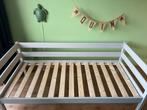 Grijs Peuterbed in Prima Staat, 70 tot 85 cm, Ophalen of Verzenden, Zo goed als nieuw, Lattenbodem