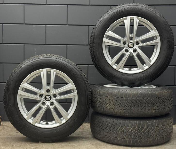 17 inch Seat Tarraco 5x112 ET40 57.1 Bridgestone 215/65/17, Auto-onderdelen, Banden en Velgen, Banden en Velgen, Winterbanden