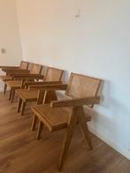 Rotan/Webbing Eetkamerstoelen - Set van 4, Ophalen, Bruin, Riet of Rotan, Zo goed als nieuw