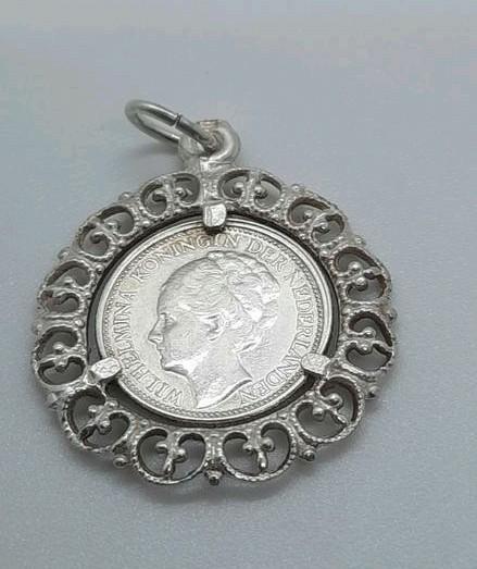 Zilveren Hanger 10 Cent 1941 - Stil Verzet, Verzamelen, Militaria | Tweede Wereldoorlog, Ophalen of Verzenden