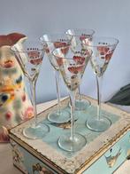 art nouveau stijl laura ashley champagne glazen jaren 60, Ophalen of Verzenden