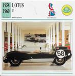 Ma904 autokaart lotus 15 ( 1958 - 1960 ) -, Ophalen of Verzenden, Zo goed als nieuw, Auto's