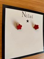 Nilai Rode Bloem Oorknopjes - Nieuw!, Sieraden, Tassen en Uiterlijk, Oorbellen, Overige materialen, Nieuw, Ophalen of Verzenden