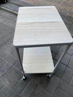 Bijzettafel met wieltjes, Ophalen, Minder dan 55 cm, Rond, Zo goed als nieuw