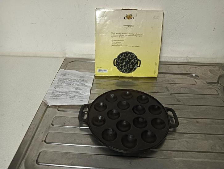 Poffertjes plaat poffertjes pan zgan in originele verpakking, Huis en Inrichting, Keuken | Potten en Pannen, Zo goed als nieuw