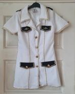 Leuk witte kaptain, piloot stewardess jurk maat 176 of XS, Carnaval, Ophalen of Verzenden, Zo goed als nieuw, Kleding