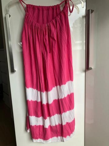 Jurk Strandjurk / zomerjurkje tie-dye roze-wit – maat M beschikbaar voor biedingen
