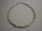 Zilveren zwaar gevlochten vintage collier (spang) nr.604, Verzenden, Zo goed als nieuw, Zilver, Zilver