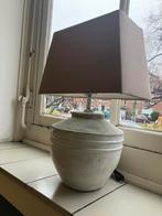 Tafellamp met keramieken voet, Ophalen, Gebruikt, Stof, Minder dan 50 cm