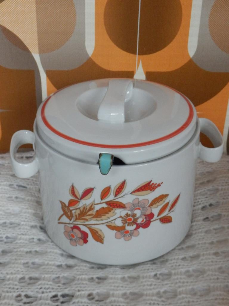 Retro ´pot´, mooi Italiaans porselein, Gebruikt, Ophalen of Verzenden, Schaal of Schalen, Overige stijlen