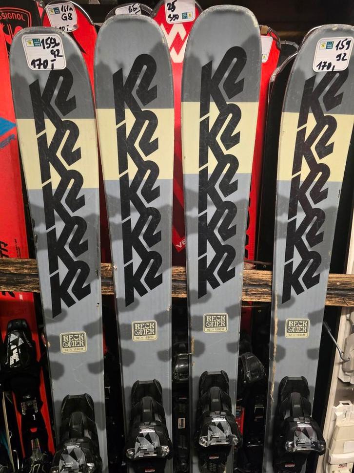 159cm K2 RECKONER TWINTIPS FREESTYLE PARK SKIS 92mm, Sport en Fitness, Skiën en Langlaufen, Zo goed als nieuw, Ski's, Skiën, Overige merken