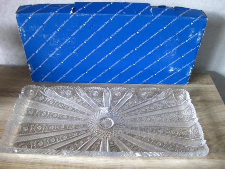 Samobor Grote Kristallen Schaal/ Dienblad Nieuw, Antiek en Kunst, Antiek | Glas en Kristal, Ophalen of Verzenden