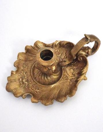Antiek vintage messing blaker kandelaar Art Nouveau goud klr beschikbaar voor biedingen