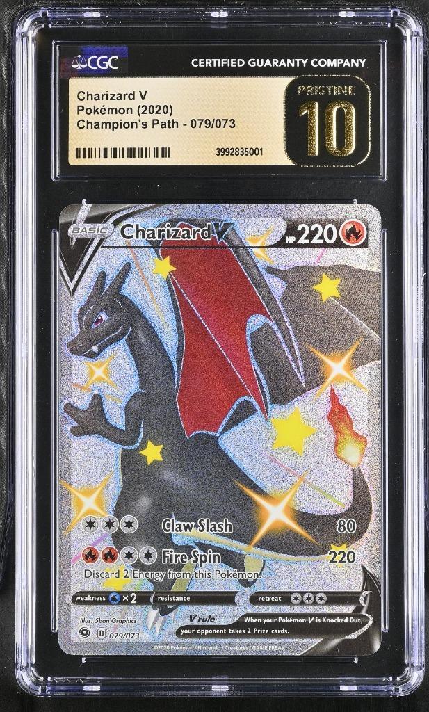 charizard v champions path  079/073 CGC Pristine 10, Hobby en Vrije tijd, Verzamelkaartspellen | Pokémon, Nieuw, Losse kaart, Foil