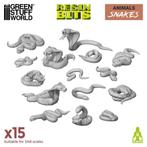 3D printed set - Snakes 15x 12668 Wargames Scenery, Nieuw, Overige soorten, Toebehoren, Ophalen of Verzenden