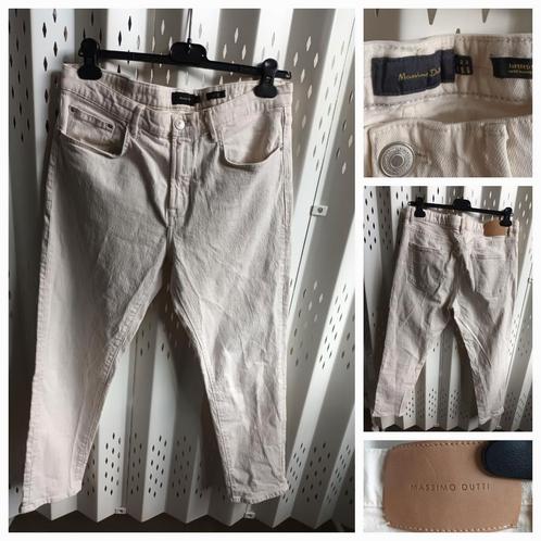 MASSIMO DUTTI softbeige tapered damesjeans stretch 42!, Kleding | Dames, Spijkerbroeken en Jeans, Gedragen, Ophalen of Verzenden