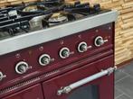 🔥Luxe Boretti Fornuis 90cm bordeaux rood & rvs 2 ovens, Witgoed en Apparatuur, Fornuizen, Niet ingevuld, 60 cm of meer, Niet ingevuld