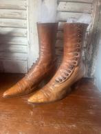 Lederen victoriaanse knooplaarsjes, Antiek en Kunst, Antiek | Kleding en Accessoires, Ophalen of Verzenden