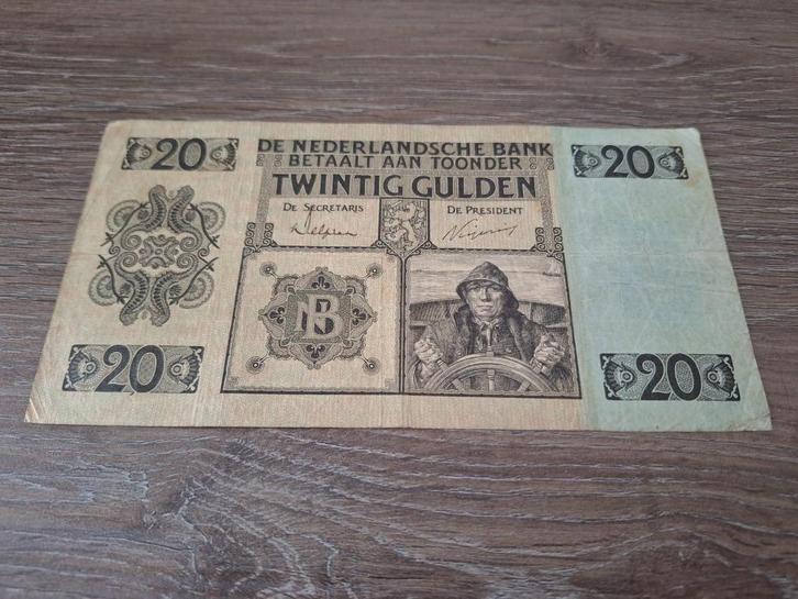 Lastig biljet 20 gulden Roerganger / Stuurman BP-serie, 1926, Postzegels en Munten, Bankbiljetten | Nederland, 25 gulden, Ophalen of Verzenden