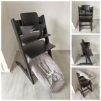 NIEUWSTAAT!Stokke Tripp Trapp zwart+babyset,newborn evt. 2x, Ophalen of Verzenden, Zo goed als nieuw, Stokke Tripp Trapp, Stoelverkleiner