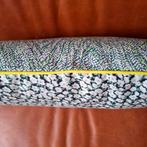 HK Living kussen 2-zijdige print groen/crème/geel 60x35 cm., Ophalen of Verzenden, Zo goed als nieuw, Overige kleuren, Rechthoekig