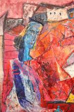 Mooi groot abstract olieverfschilderij, Ophalen