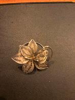 Zilveren Bloemen Broche, Ophalen of Verzenden, Gebruikt, 4 tot 7 cm, Zilver