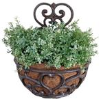 Plantenbak ijzer met kokos ruif klassiek Esschert Design, Tuin, Verzenden, Minder dan 60 cm, Nieuw