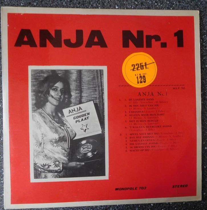 LP Anja - nr. 1 (MONOPOLE 703) (BE 1969) (vanaf € 3,50), Cd's en Dvd's, Vinyl | Nederlandstalig, Zo goed als nieuw, Levenslied of Smartlap