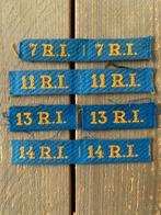 4 sets schouderbandjes Regimenten Infanterie Indie., Verzamelen, Ophalen of Verzenden, Landmacht, Nederland, Embleem of Badge