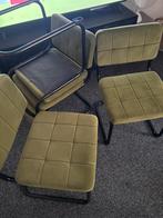 4 olijf groene eetstoelen, Huis en Inrichting, Stoelen, Ophalen, Zo goed als nieuw, Overige kleuren