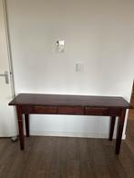 Houten console tafel met lades / site tabel, Ophalen, Gebruikt, 100 tot 150 cm, Minder dan 25 cm