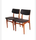 Twee Vintage Mahjong stoelen, Huis en Inrichting, Stoelen, Ophalen, Kunststof, Twee, Zwart