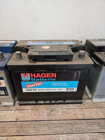 Hagen batterie 12v 62ah 540a auto accu  beschikbaar voor biedingen