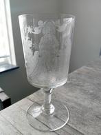Eerste communie glas +- 1870, Ophalen of Verzenden