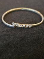 Prachtige armband, zilver, met saffier of zirkonen,  gemerkt, Ophalen of Verzenden, Zo goed als nieuw, Met edelsteen, Zilver