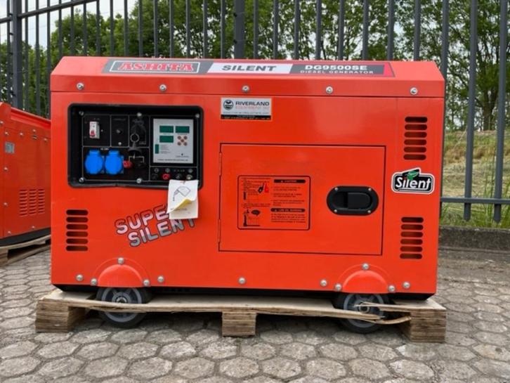 Ashita DG9500SE 8KVA - Diesel Generator Aggregraat, Doe-het-zelf en Verbouw, Aggregaten, Nieuw, Dieselolie, 5 tot 10 kVA, Elektrisch startend