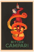 Leonetto Cappiello Bitter Campari Kunst Poster Art Deco, Antiek en Kunst, Ophalen of Verzenden