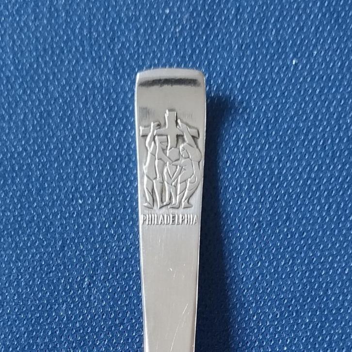 verzilverd lepeltje Philadelphia Amersfoort (SOLA 100), Antiek en Kunst, Antiek | Bestek, Ophalen of Verzenden