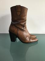 GRATIS VERZENDEN | Boho leren bruine laarzen 37, Bruin, Verzenden, Lage of Enkellaarzen, Zo goed als nieuw