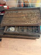 Letterbakken met loden letters - Grote Stapel, Ophalen